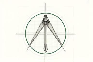 Drawing compass representing bespoke design